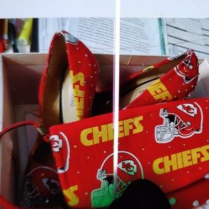 Matching purse and high heels